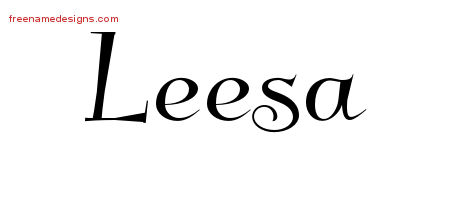 Elegant Name Tattoo Designs Leesa Free Graphic