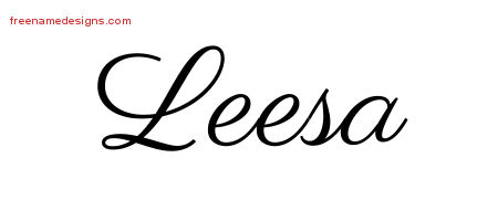 Classic Name Tattoo Designs Leesa Graphic Download