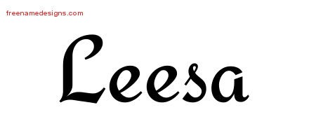 Calligraphic Stylish Name Tattoo Designs Leesa Download Free