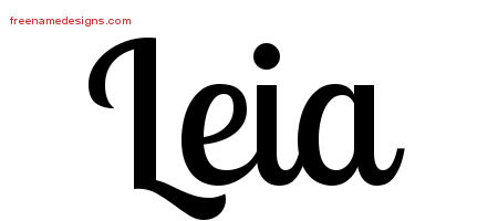 Handwritten Name Tattoo Designs Leia Free Download
