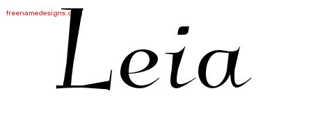 Elegant Name Tattoo Designs Leia Free Graphic