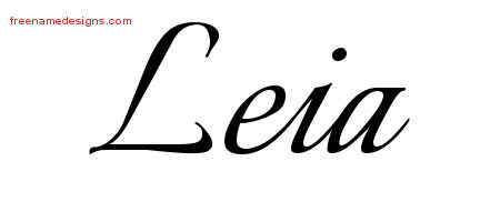 Calligraphic Name Tattoo Designs Leia Download Free