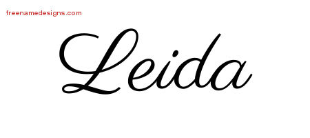 Classic Name Tattoo Designs Leida Graphic Download