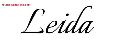 Calligraphic Name Tattoo Designs Leida Download Free