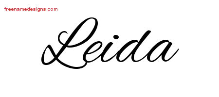 Cursive Name Tattoo Designs Leida Download Free
