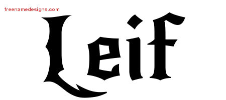 Gothic Name Tattoo Designs Leif Download Free