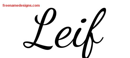 Lively Script Name Tattoo Designs Leif Free Download