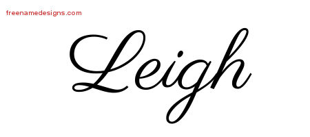Classic Name Tattoo Designs Leigh Printable