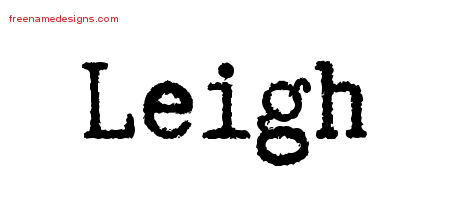 Typewriter Name Tattoo Designs Leigh Free Download