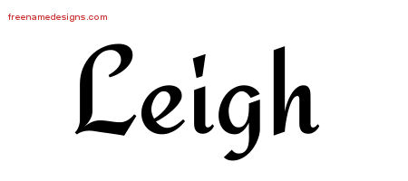 Calligraphic Stylish Name Tattoo Designs Leigh Download Free
