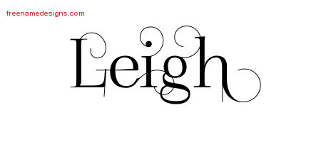 Decorated Name Tattoo Designs Leigh Free