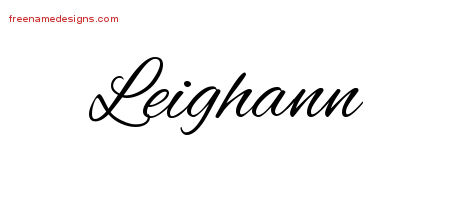 Cursive Name Tattoo Designs Leighann Download Free