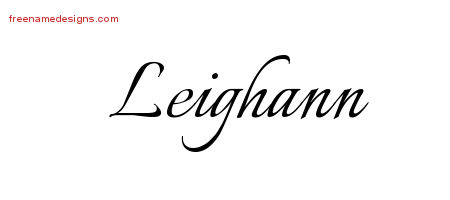 Calligraphic Name Tattoo Designs Leighann Download Free