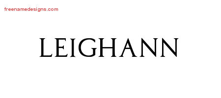 Regal Victorian Name Tattoo Designs Leighann Graphic Download