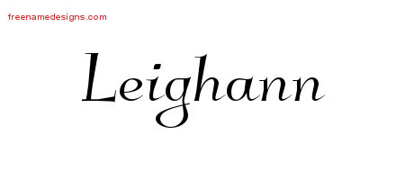 Elegant Name Tattoo Designs Leighann Free Graphic