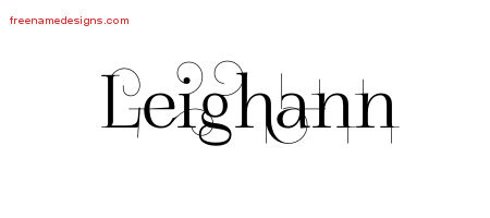 Decorated Name Tattoo Designs Leighann Free