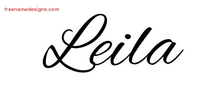 Cursive Name Tattoo Designs Leila Download Free