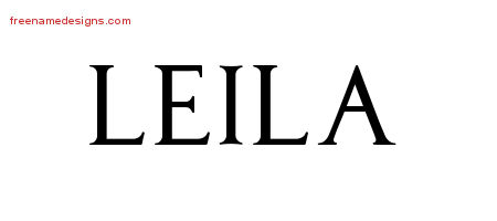 Regal Victorian Name Tattoo Designs Leila Graphic Download