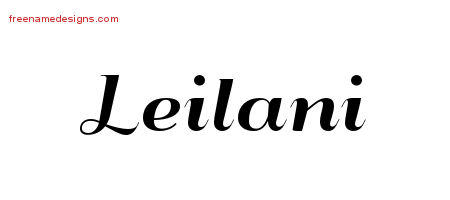 Art Deco Name Tattoo Designs Leilani Printable