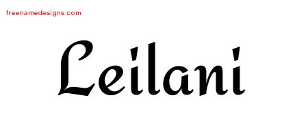 Calligraphic Stylish Name Tattoo Designs Leilani Download Free