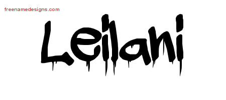Graffiti Name Tattoo Designs Leilani Free Lettering