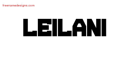 Titling Name Tattoo Designs Leilani Free Printout