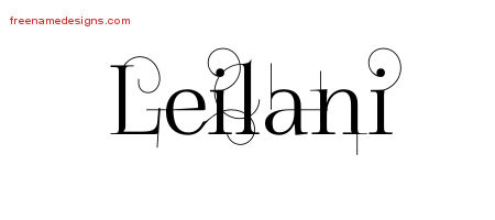 Decorated Name Tattoo Designs Leilani Free