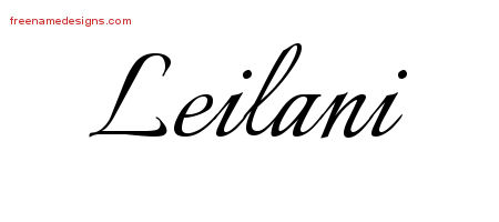 Calligraphic Name Tattoo Designs Leilani Download Free