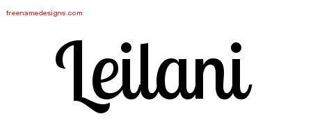 Handwritten Name Tattoo Designs Leilani Free Download