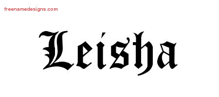 Blackletter Name Tattoo Designs Leisha Graphic Download
