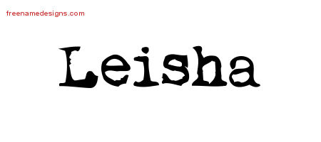 Vintage Writer Name Tattoo Designs Leisha Free Lettering