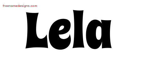 Groovy Name Tattoo Designs Lela Free Lettering