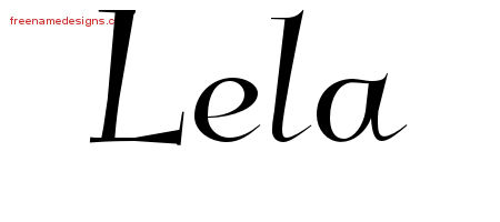 Elegant Name Tattoo Designs Lela Free Graphic