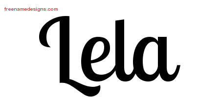 Handwritten Name Tattoo Designs Lela Free Download