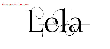 Decorated Name Tattoo Designs Lela Free