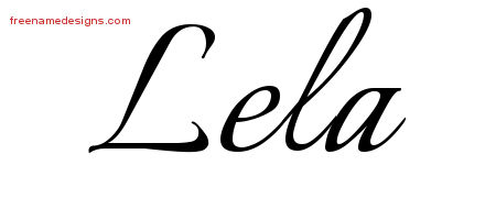 Calligraphic Name Tattoo Designs Lela Download Free