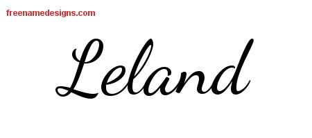 Lively Script Name Tattoo Designs Leland Free Download