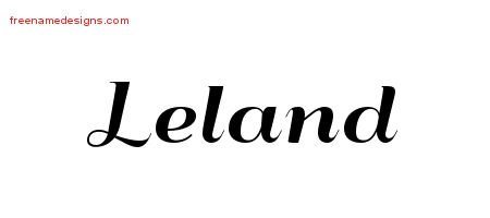 Art Deco Name Tattoo Designs Leland Graphic Download