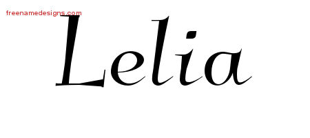 Elegant Name Tattoo Designs Lelia Free Graphic