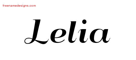 Art Deco Name Tattoo Designs Lelia Printable