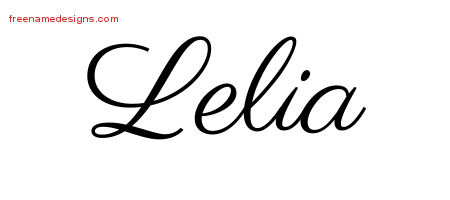 Classic Name Tattoo Designs Lelia Graphic Download