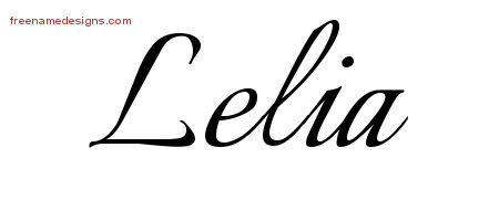 Calligraphic Name Tattoo Designs Lelia Download Free