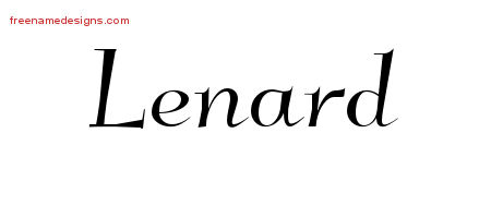 Elegant Name Tattoo Designs Lenard Download Free