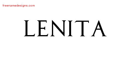 Regal Victorian Name Tattoo Designs Lenita Graphic Download