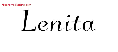 Elegant Name Tattoo Designs Lenita Free Graphic