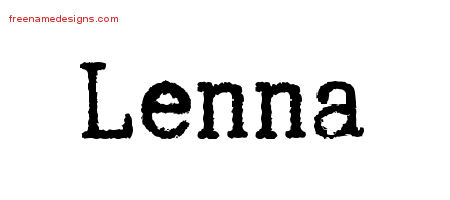 Typewriter Name Tattoo Designs Lenna Free Download