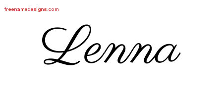 Classic Name Tattoo Designs Lenna Graphic Download