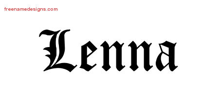 Blackletter Name Tattoo Designs Lenna Graphic Download