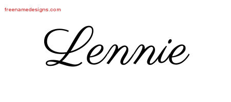 Classic Name Tattoo Designs Lennie Graphic Download