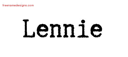 Typewriter Name Tattoo Designs Lennie Free Download